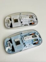 GearUP WM30 Transparent Crystal 2.4G + Bluetooth Magnetic Wireless Mouse- White Color - Image 3