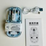 GearUP WM30 Transparent Crystal 2.4G + Bluetooth Magnetic Wireless Mouse- White Color