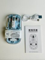 GearUP WM30 Transparent Crystal 2.4G + Bluetooth Magnetic Wireless Mouse- White Color